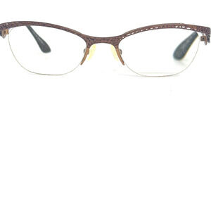 Ziggy By Cendrine O. |‎ ZIGGY 1769 Eyeglasses Frames Half Rim Brown 50-19 H16464